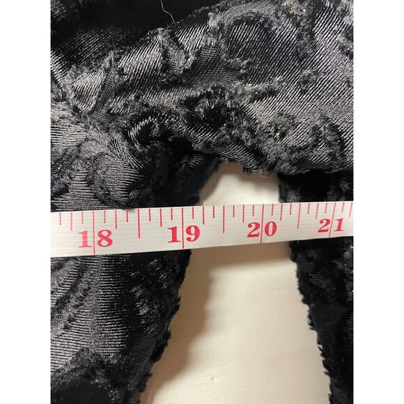 Badgley Mischka Formal Long Sleeve Dress Velvet Burnout Mock Neck Cocktail Sz8 - Picture 13 of 15